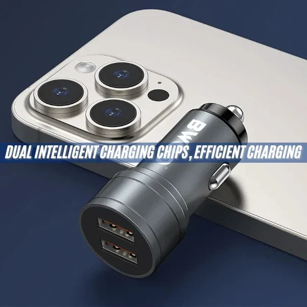 12W 2 Ports USB Car Charger 12V to 24V