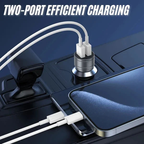 12W 2 Ports USB Car Charger 12V to 24V