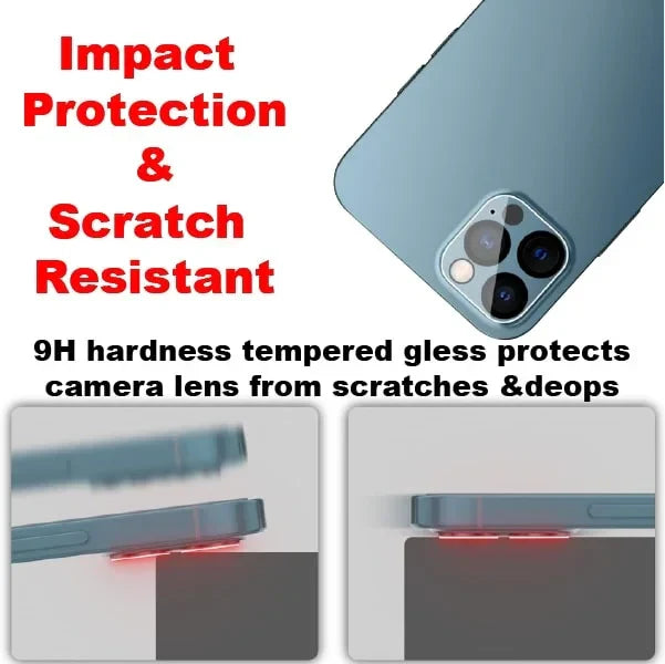 Mobitel {3-Pack} Camera Lens Protector for iPhone 12 Pro Max - Anti-Bubble | Impact Protection | Ultra Clear