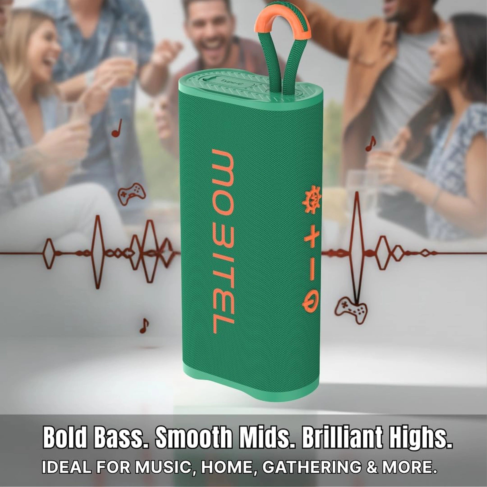 Mobitel Vibe Go Portable Bluetooth Speaker 5W RGB IPX4