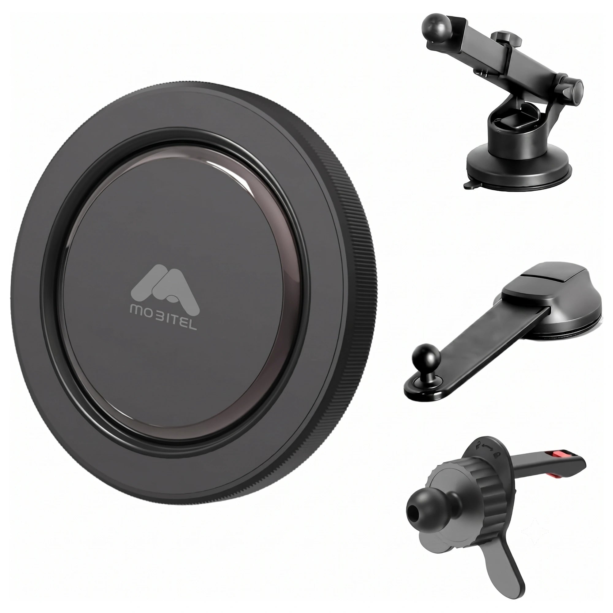 Mobitel MagSafe Magnetic Car Phone Holder 3-in-1 Black