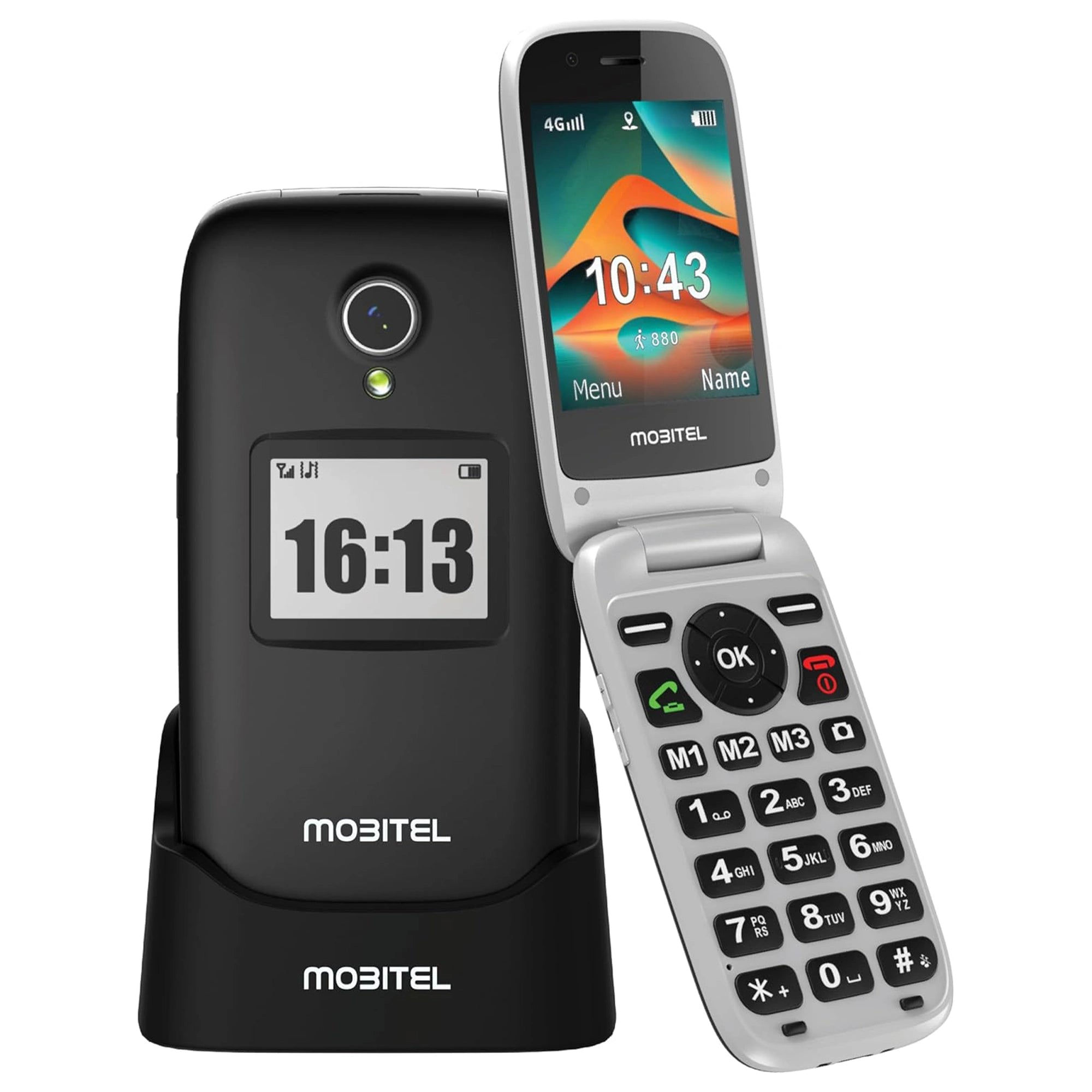 Mobitel 8010 4G Big Button Flip Phone