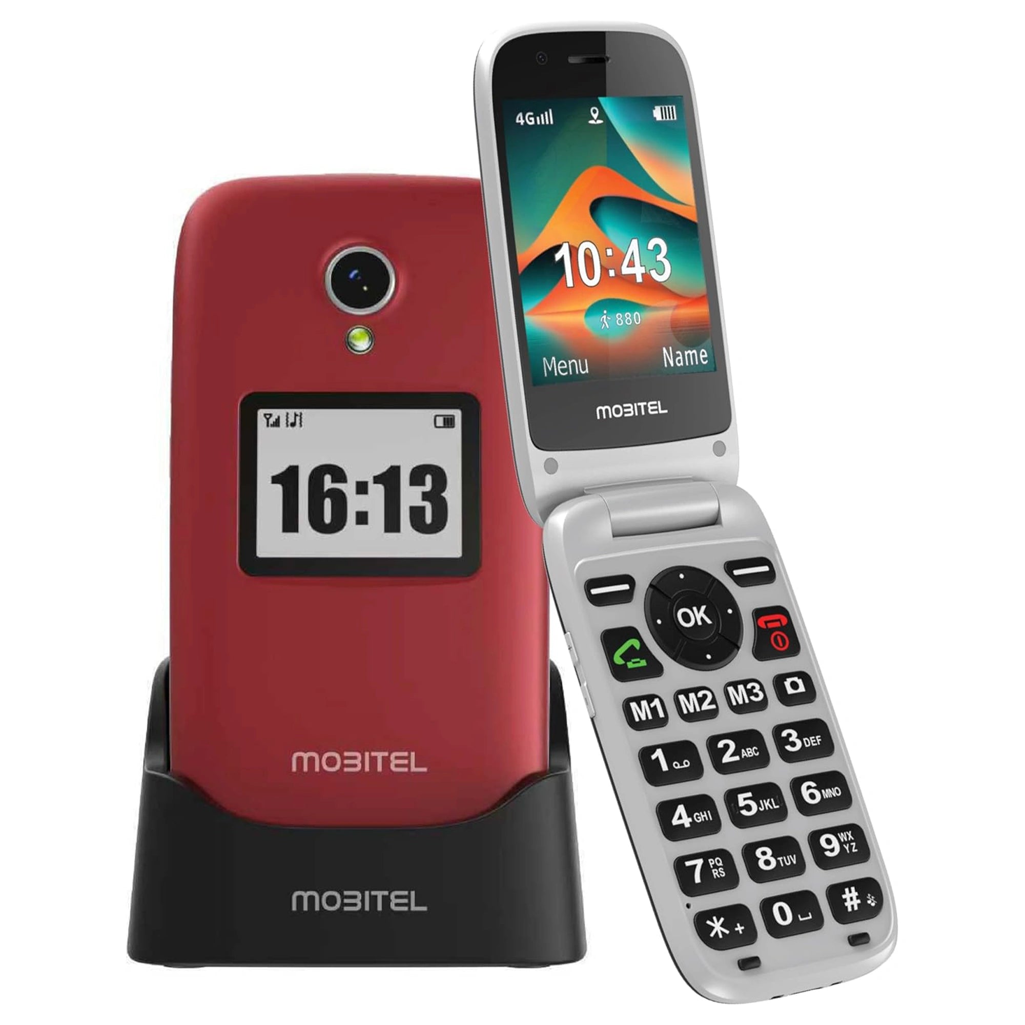 Mobitel 8010 4G Big Button Flip Phone