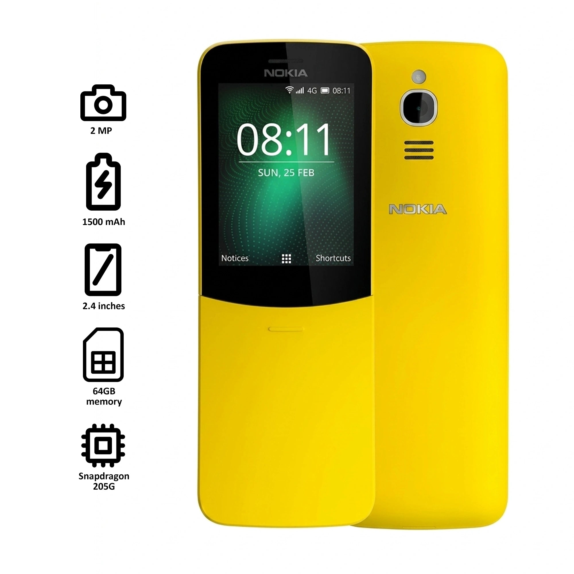 Refurbished Nokia 8110 4G | Fully Unlocked | Grade A/B/C