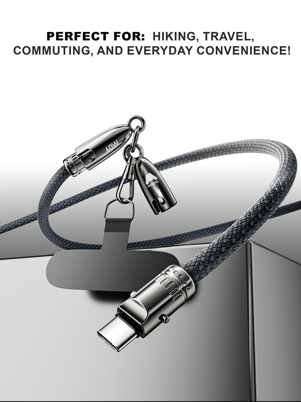 Mobitel USB-C to USB-C Lanyard Charging Cable 60W 1.2M