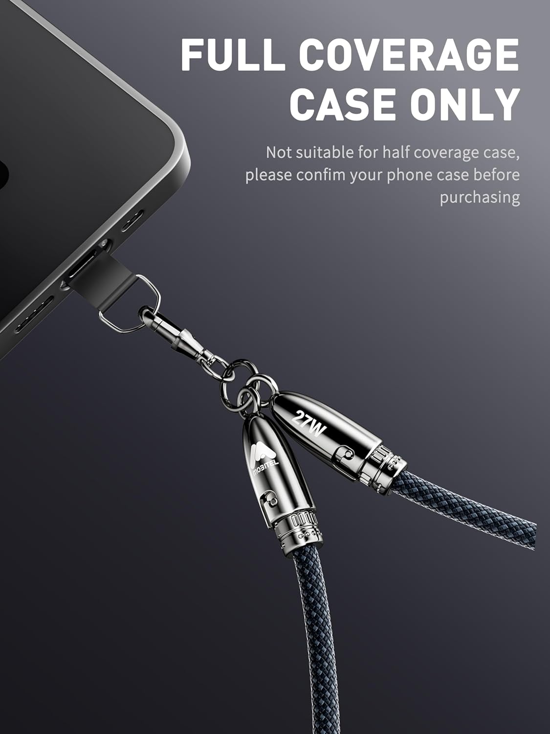 Mobitel USB-C to Lightning Lanyard Charging Cable 27W 1.2M