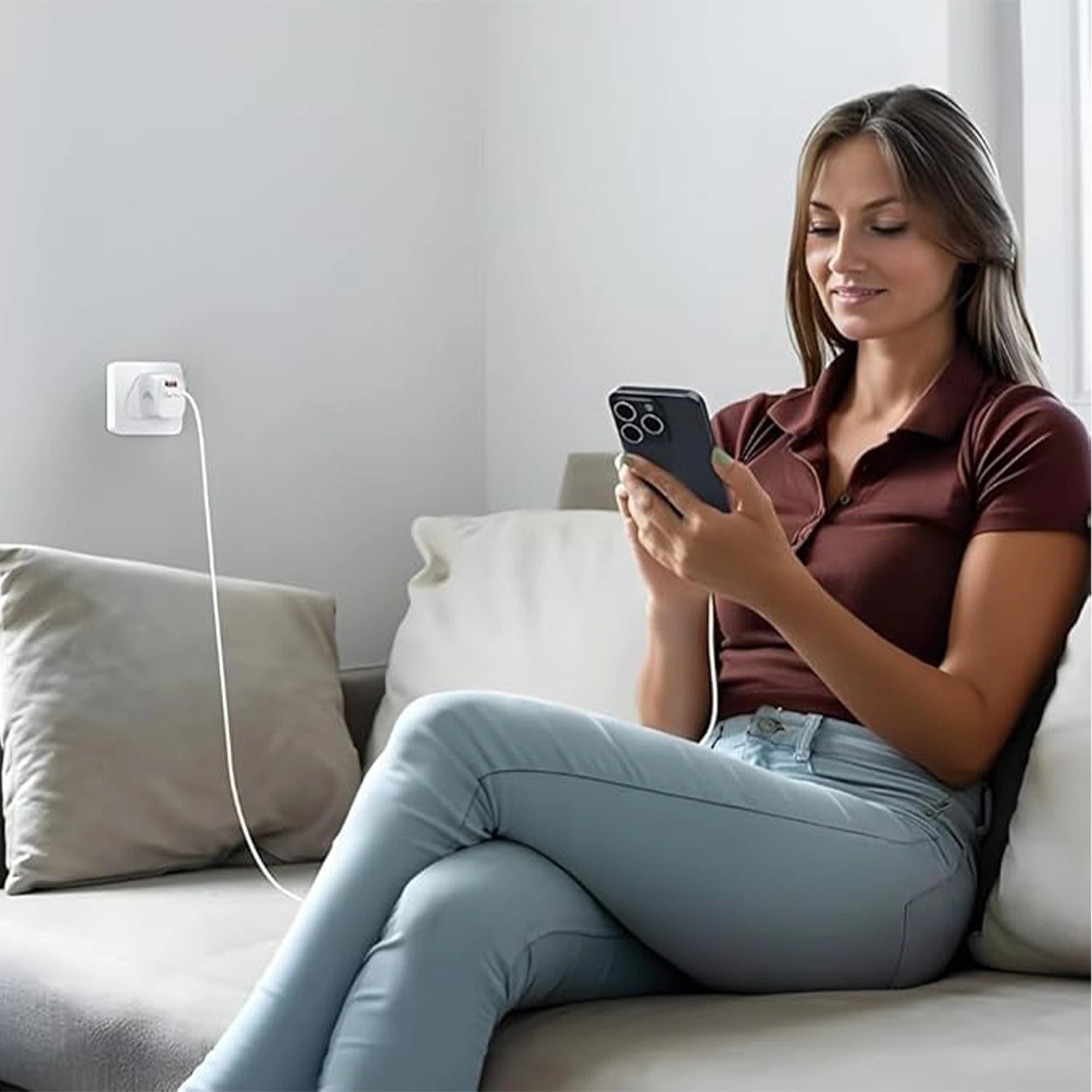 Mobitel 33W GaN Fast Wall Charger Black/White