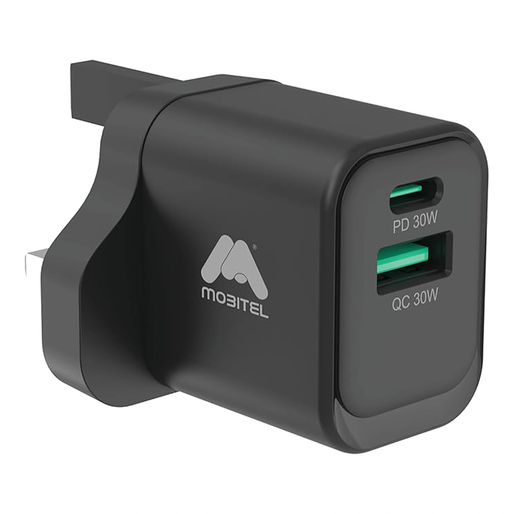 Mobitel 33W GaN Fast Wall Charger Black/White