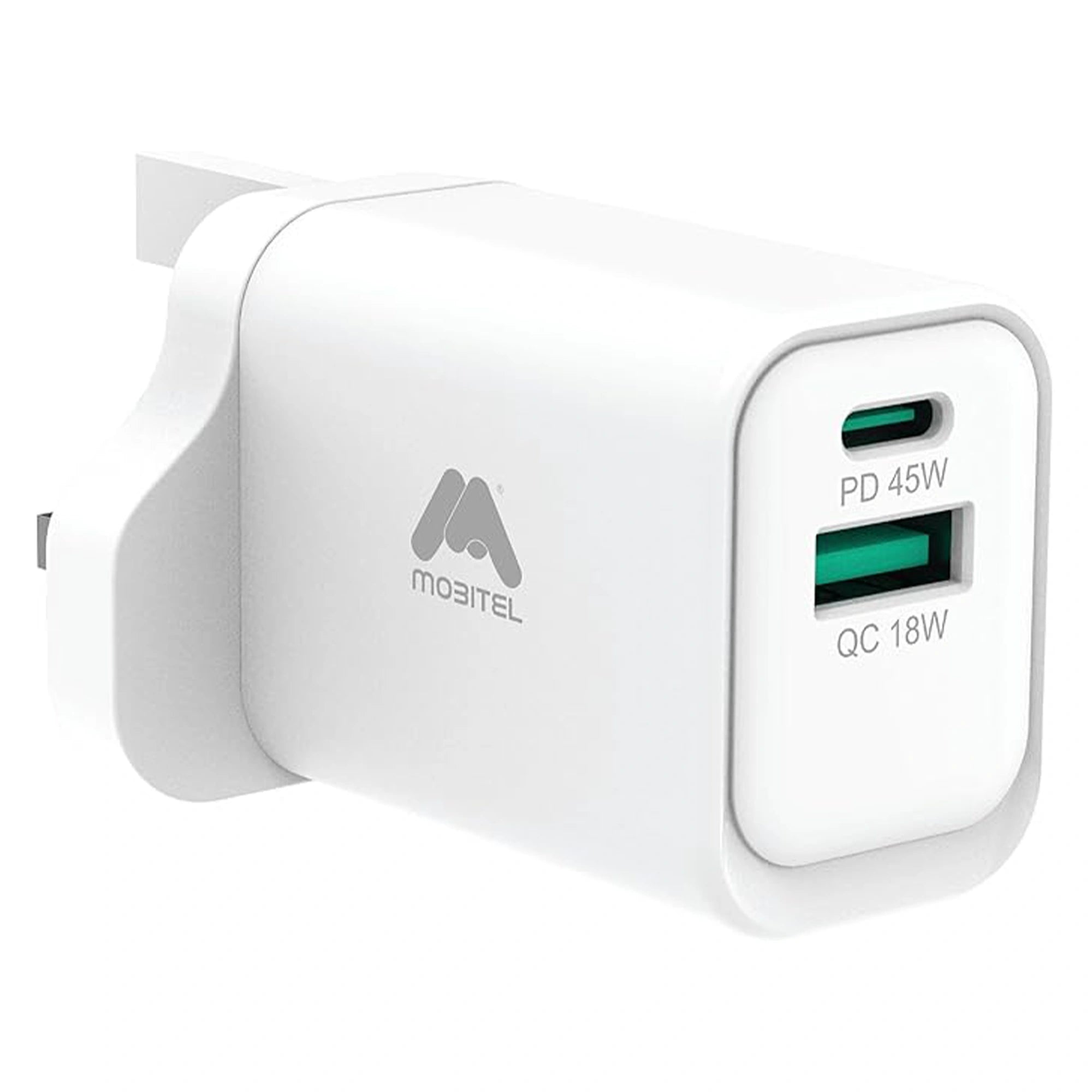 Mobitel 45W GaN Fast Wall Charger Black/White
