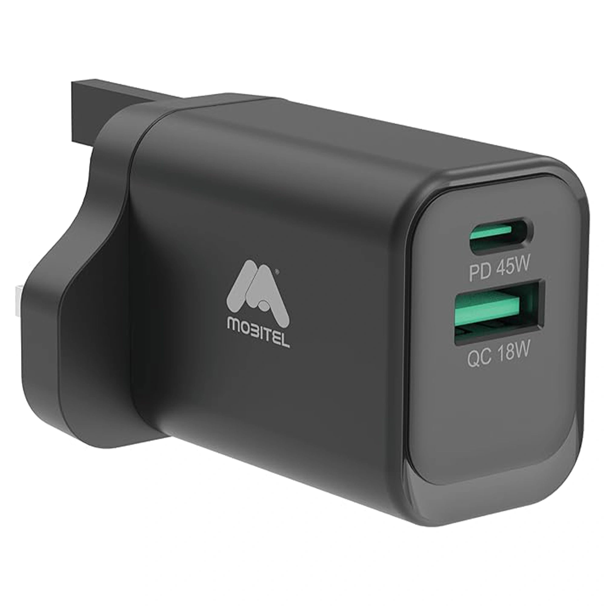 Mobitel 45W GaN Fast Wall Charger Black/White