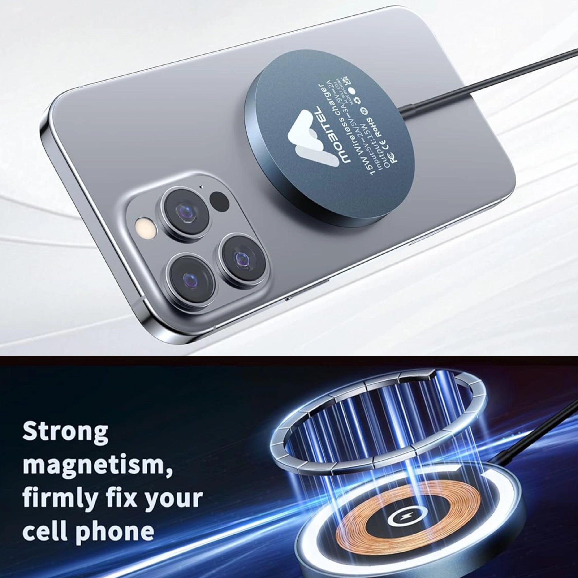 Mobitel 15W Magnetic Wireless Charger Pad