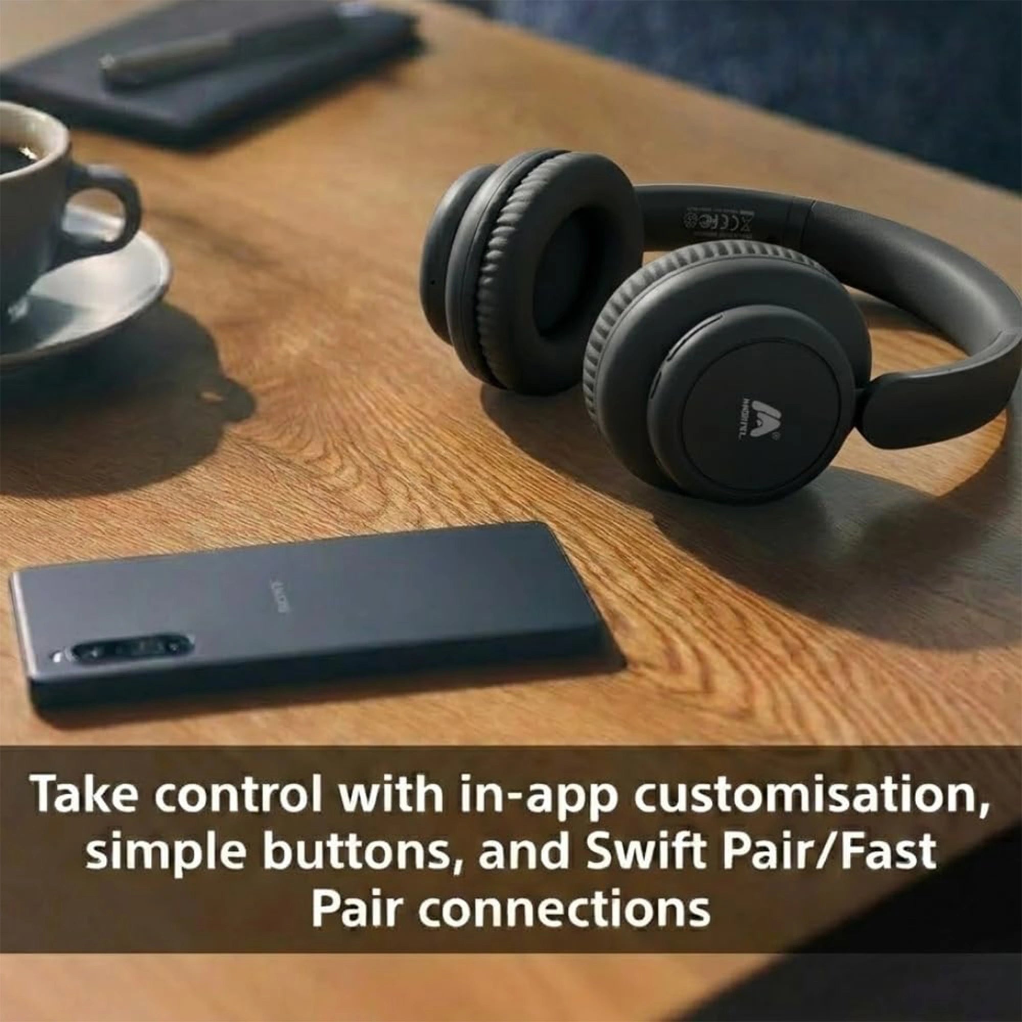 Mobitel Wave On Noise Cancelling Over-Ear Headphones
