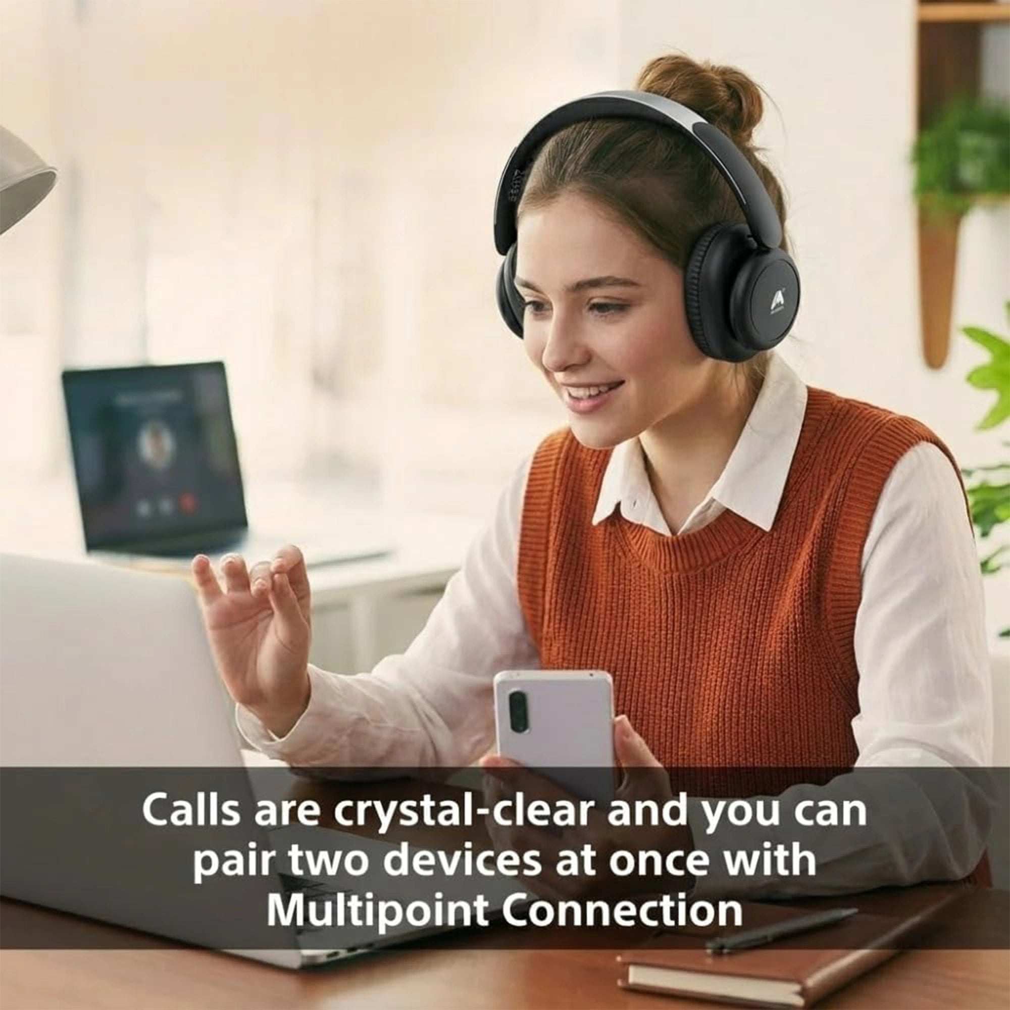 Mobitel Wave On Noise Cancelling Over-Ear Headphones