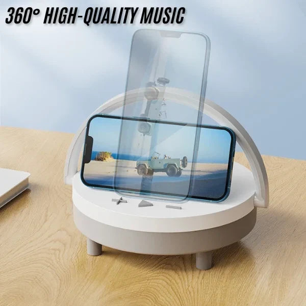 4 in 1 Wireless Charger Speaker WIth LED Light