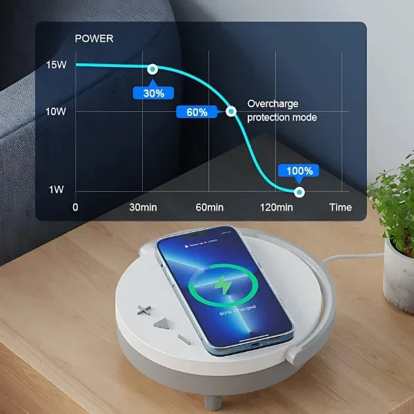 4 in 1 Wireless Charger Speaker WIth LED Light