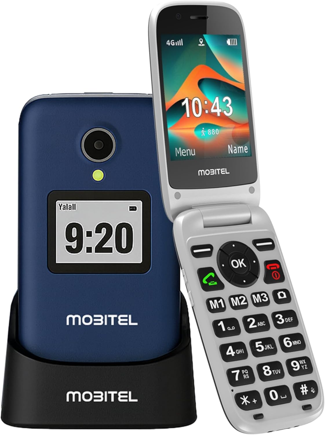 Mobitel 8010 Senior Mobile Phone Big Button Flip Phone for Elderly 4G SIM