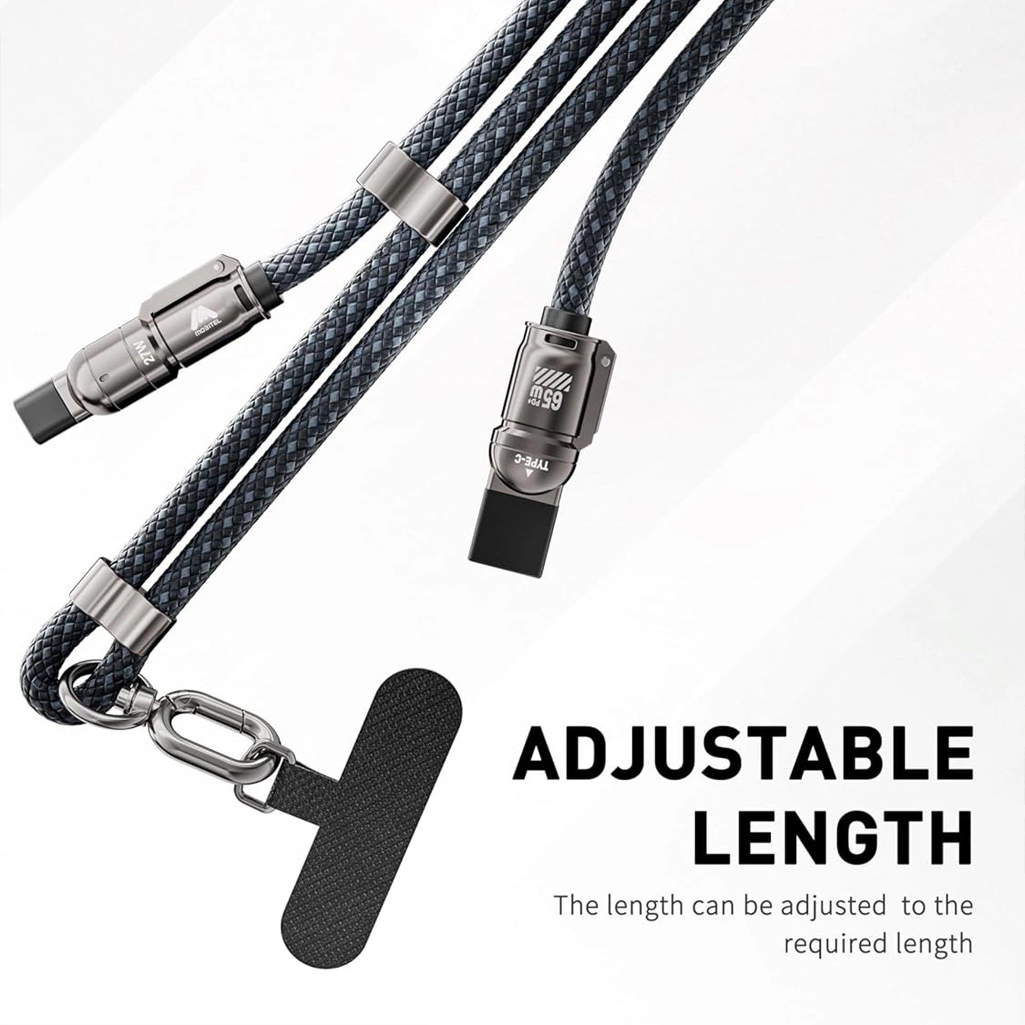 Mobitel 4-in-1 Lanyard Charging Cable 65W 1.2M