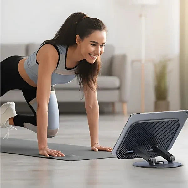 BWOO Aluminum Alloy Foldable Desktop Tablet Holder 360° Rotating