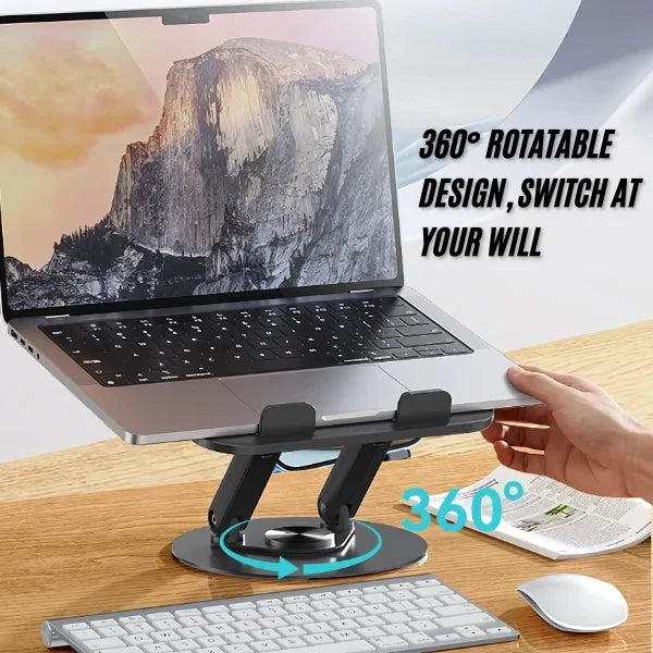 BWOO Aluminum Alloy Foldable Desktop Tablet Holder 360° Rotating