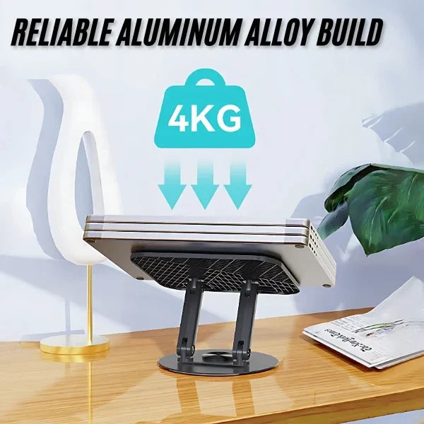 BWOO Aluminum Alloy Foldable Desktop Tablet Holder 360° Rotating