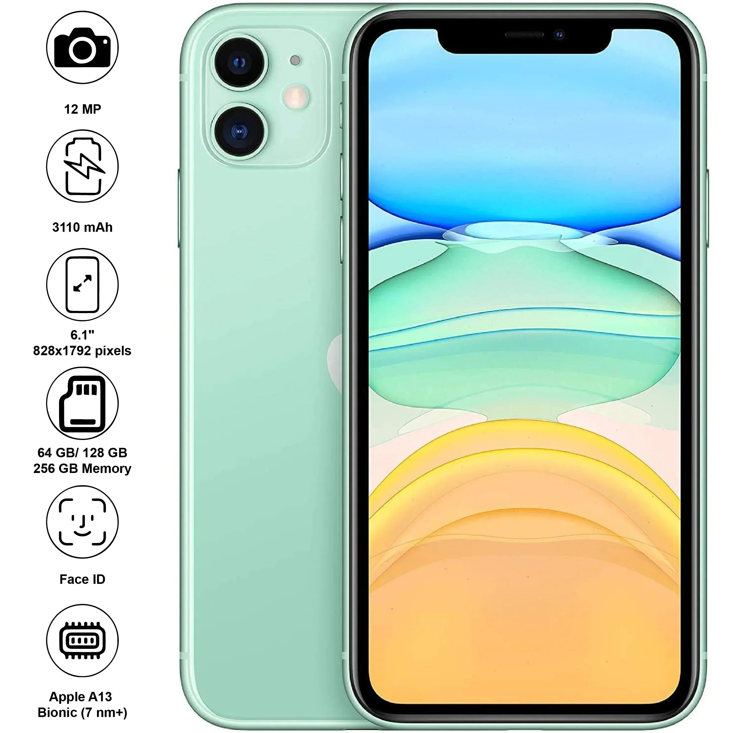 Apple IPhone 11 - 6.1" - 12MP - 3110mAh - (Used)