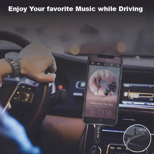 Mobitel Aux Cable for iPhone in Car, 1M Aux Cord Adapter to Lightning Cable, Lightning to Aux Cable 3.5mm