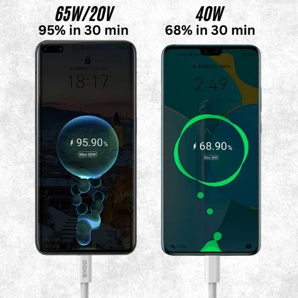 BWOO BO-X192 65W PD Type-C to Type-C Fast Charging Cable - 3Meter Length
