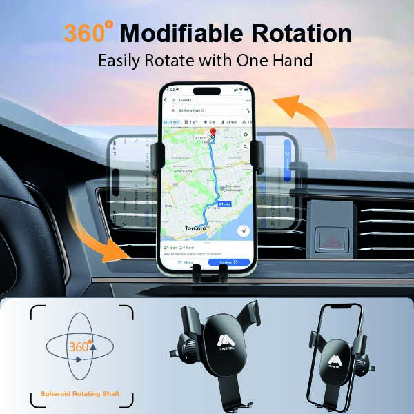 Mobitel Car Phone Holder Air Vent 360° Rotation, Universal Phone holder for Cars, Mobile Phone Automobile Cradle for iPhone Samsung Google etc.