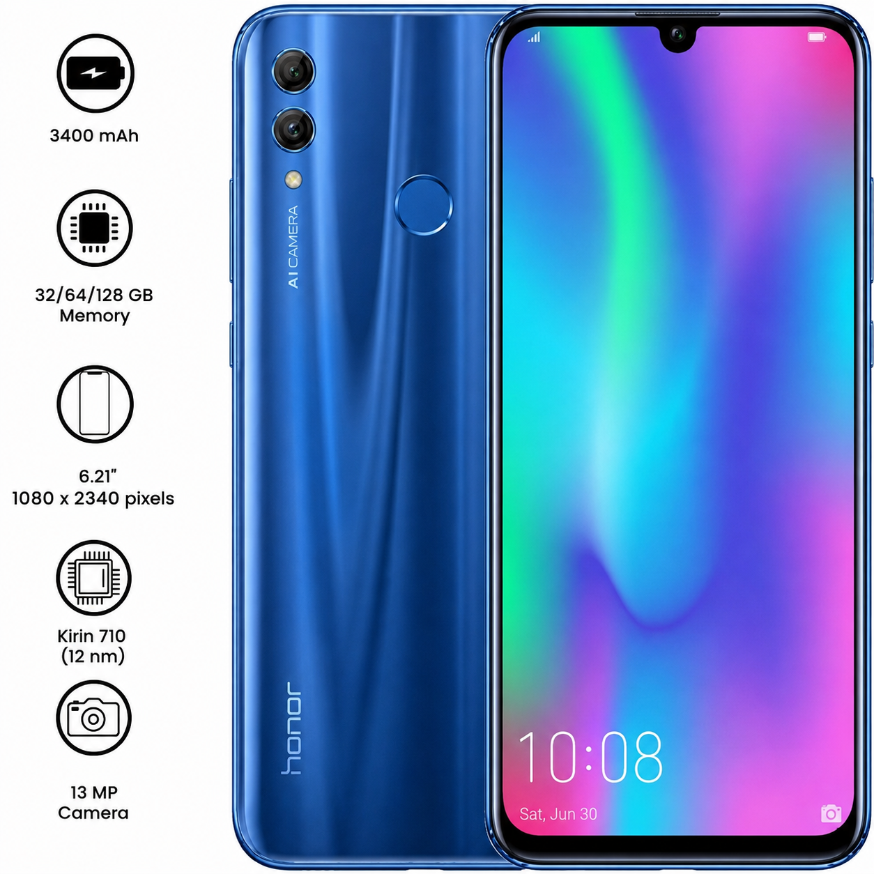Honor 10 Lite - 6.21" - 13MP - 3400mAh - (Used)