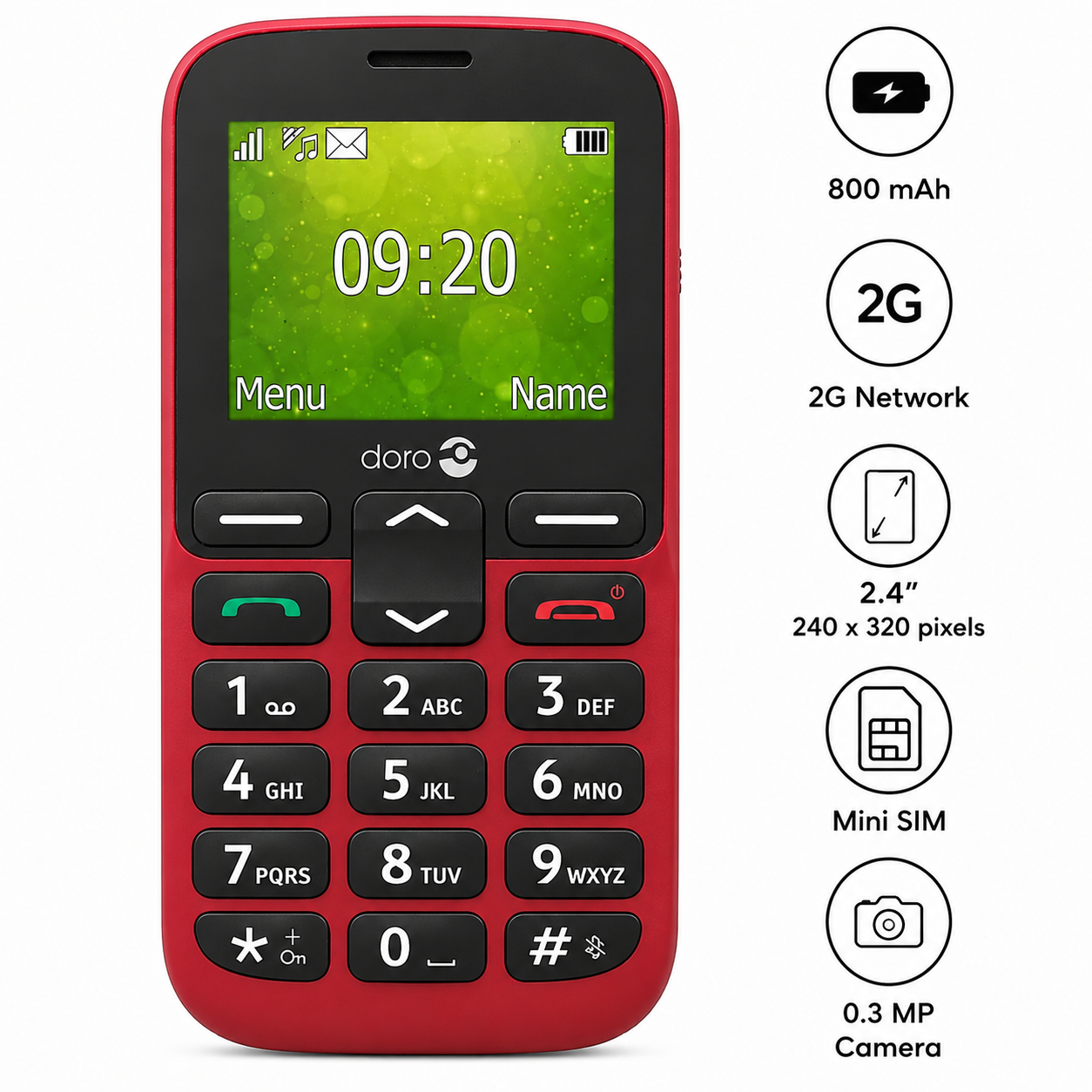 Doro - 1380 - 2.4" - 800mAh - 2G