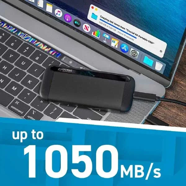 Crucial X8 2TB Portable SSD - Up to 1050MB/s