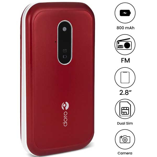 Doro 6620 Unlocked 3G- 2.8"-2mp-800mAh