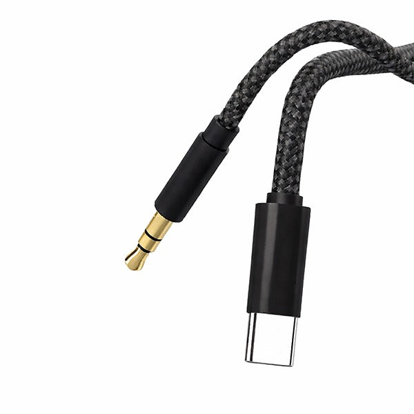 Mobitel USB C to Aux 3.5mm Audio Jack Cable, 1M Type C to Audio Nylon Braided Cable,Headphone Cord Car Stereo Compatible with Samsung, iPhone, iPad