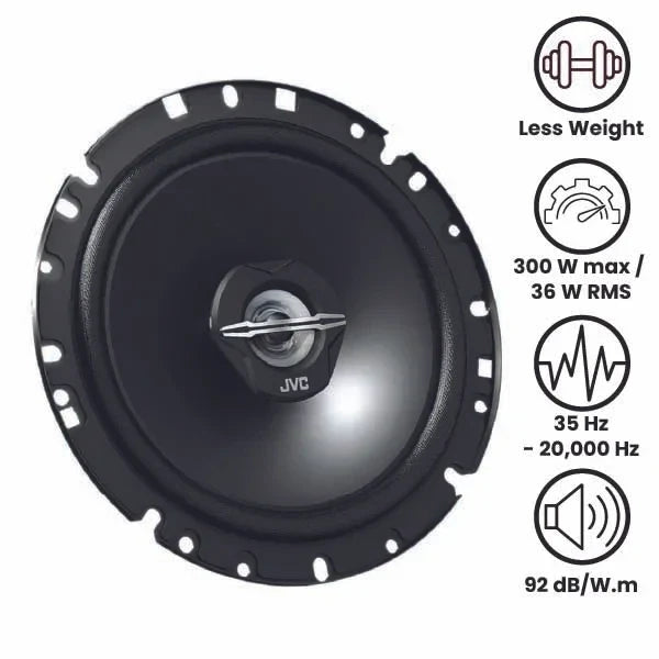 JVC CS J620X 16 cm, 2-Way Coaxial Speaker Black