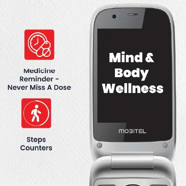 Mobitel 8010 Senior Mobile Phone Big Button Flip Phone for Elderly 4G SIM