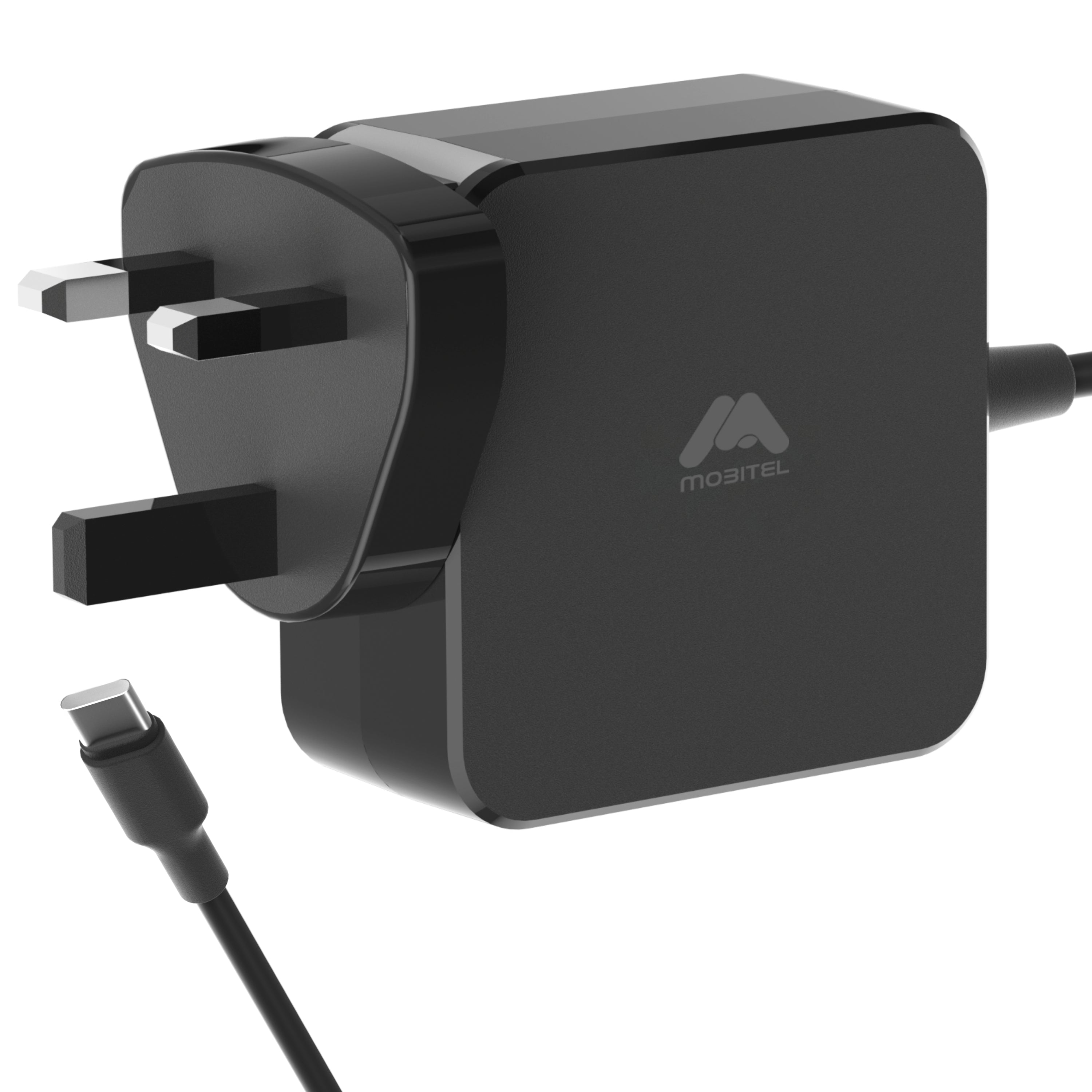 Mobitel 65W GaN USB-C Charger with Built-in 3M Fast Charging
