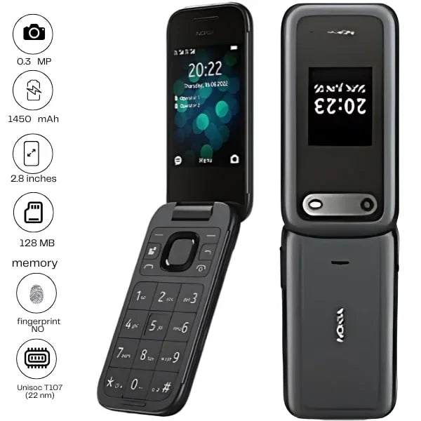 Nokia 2660 Flip - 2.8" - 0.3MP - 1450mAh