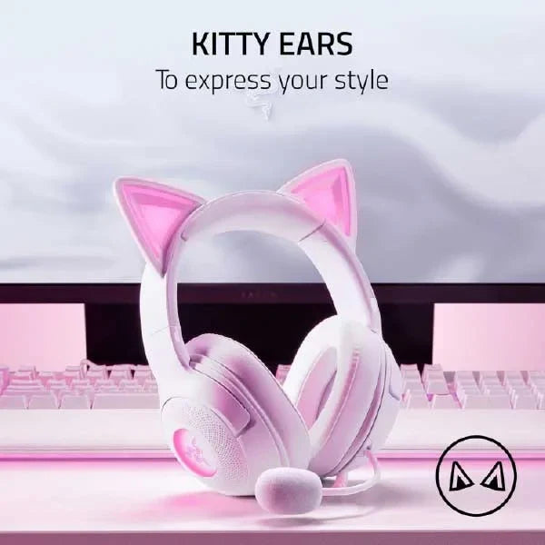 Razer Kraken Kitty V2 - Wired RGB Headset with Kitty Ears