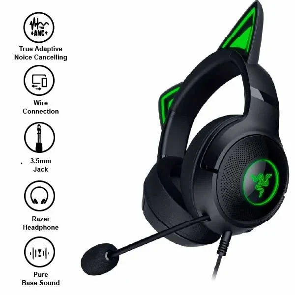 Razer Kraken Kitty V2 - Wired RGB Headset with Kitty Ears