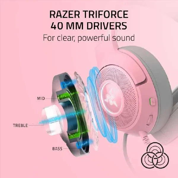 Razer Kraken Kitty V2 - Wired RGB Headset with Kitty Ears