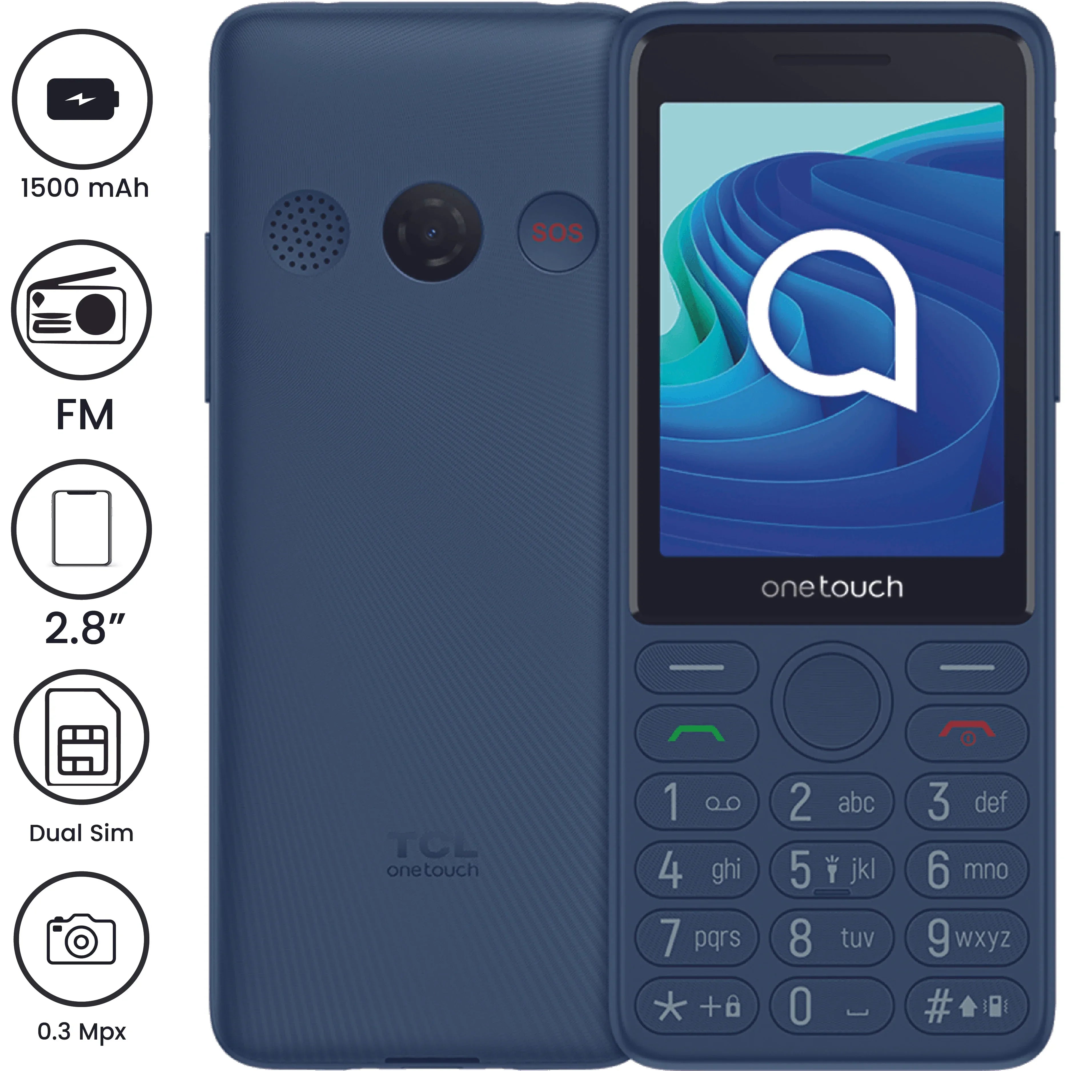 TCL OneTouch 4042S 4G - 2.8'' - 0.3MP - 1500mAh