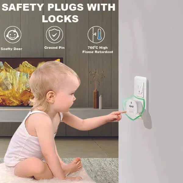 2 Pack European to UK Plug Adaptor, US to UK Travel Plug Adapter with 13A Fuse for USA, EU, Australia, Thailand, Canada, Japan and More (Type A, B, C, I, E, F, L)