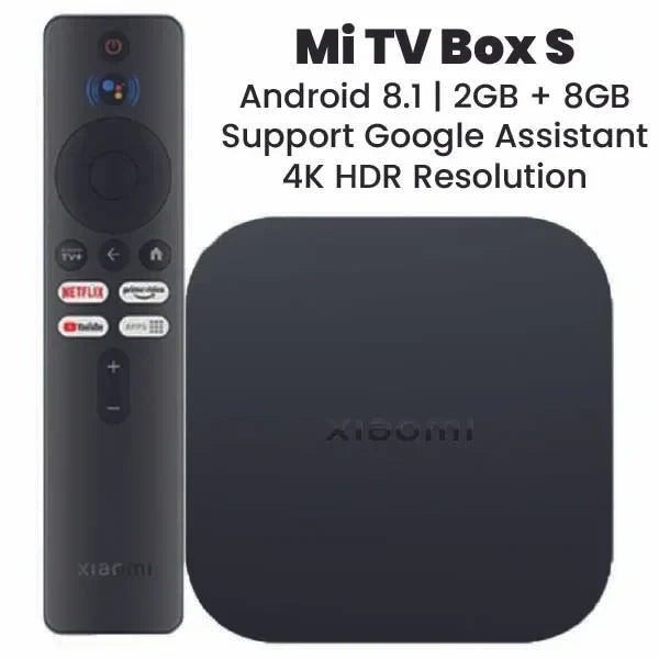 Xiaomi Mi Box S 2nd Gen - 4K Ultra HD Android TV Streaming Media Player