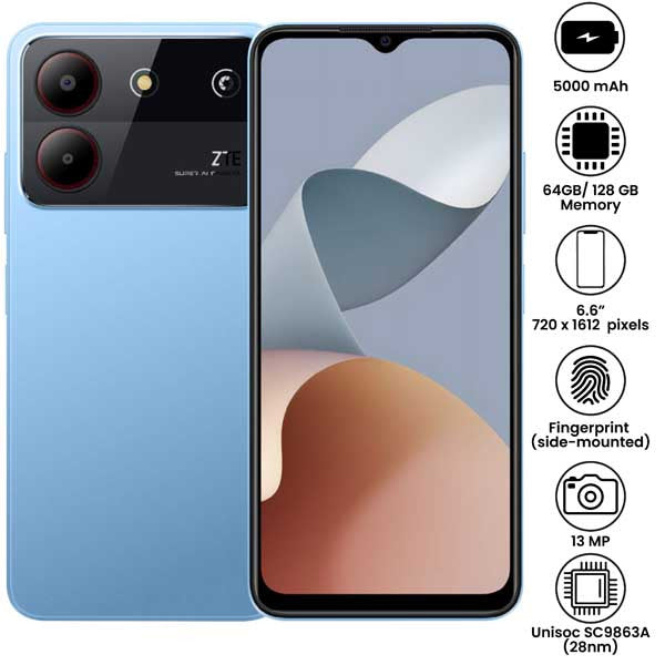 ZTE Blade A54 - 6.6" - 13MP - 5000mAh