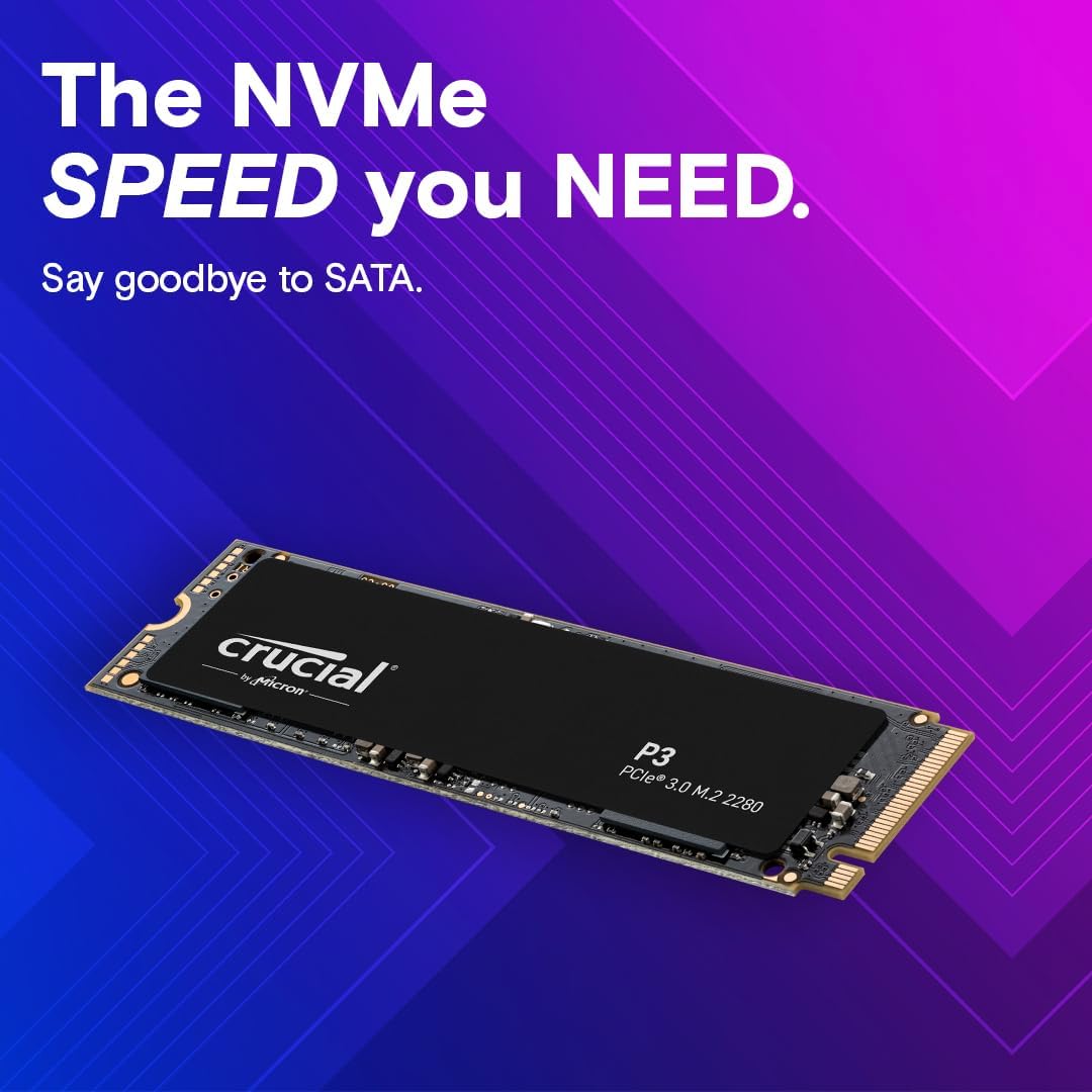 Crucial P3 M.2 PCIe Gen3 NVMe Internal SSD