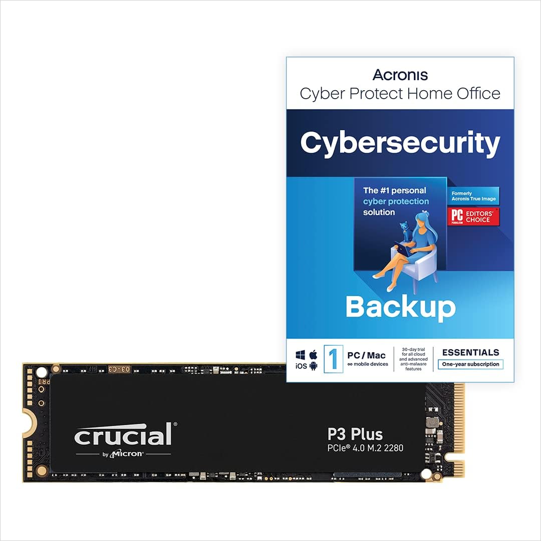 Crucial P3 Plus M.2 PCIe Gen4 NVMe Internal SSD - Up to 4800MB/s