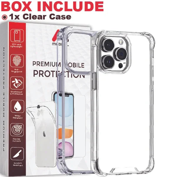 Mobitel iPhone Case for iPhone 15 Pro , 6.1-inches , Air Bag Drop Protection | Shockproof Phone Case