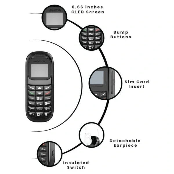 Mobitel Nano Phone 1 - 0.66'' - 350mAh