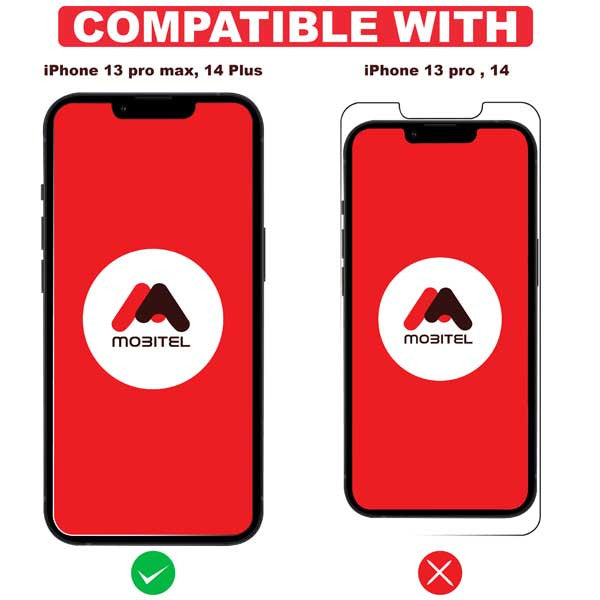 Mobitel Tempered Glass Clear Screen Protector for iPhone 13 Pro Max, iPhone 14 Plus