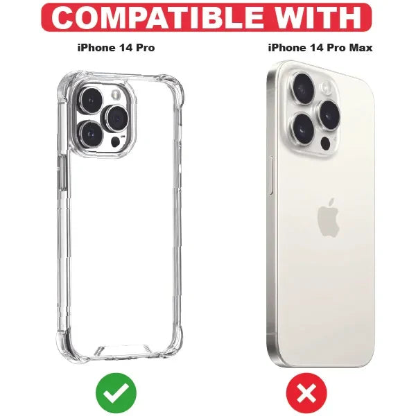 Mobitel Phone Case for iPhone 14 Pro, 6.1-inches, Air Bag Drop Protection | Shockproof Phone Case